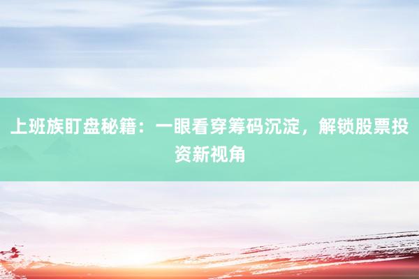 上班族盯盘秘籍：一眼看穿筹码沉淀，解锁股票投资新视角